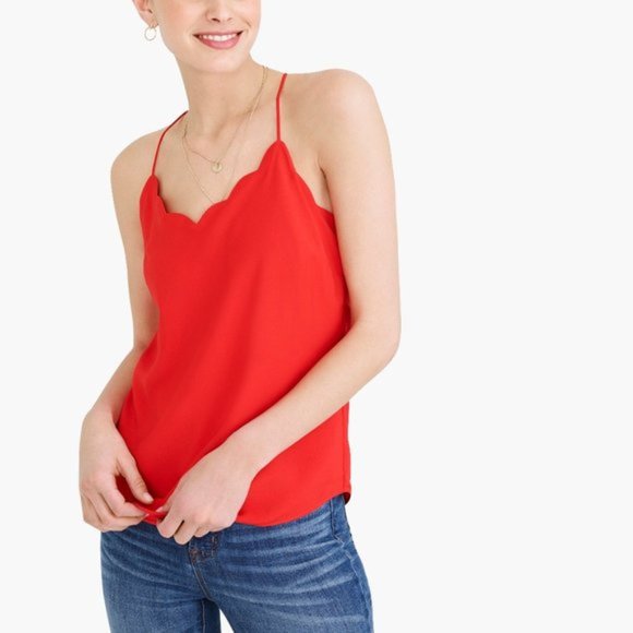 J. Crew Scalloped Cami Top - Picture 2 of 4